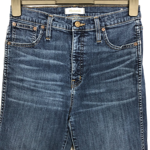 Madewell 10" High-Rise Skinny Blue Jeans Womens 29 Medium Wash Cotton Blend - Picture 2 of 14